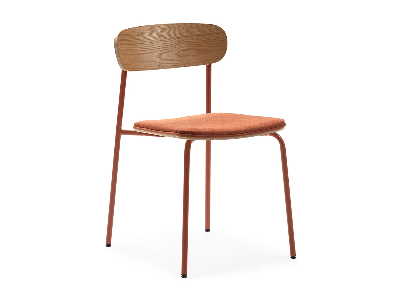 Lot de 2 chaises en tissu avec pieds en métal L46 cm - ADRIANA