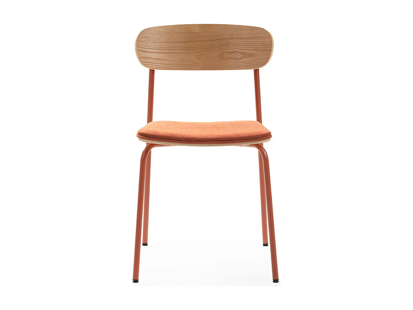 Lot de 2 chaises en tissu avec pieds en métal L46 cm - ADRIANA