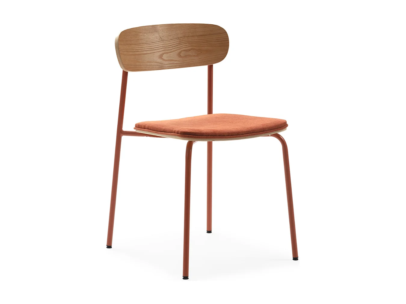 Lot de 2 chaises en tissu avec pieds en métal L46 cm - ADRIANA