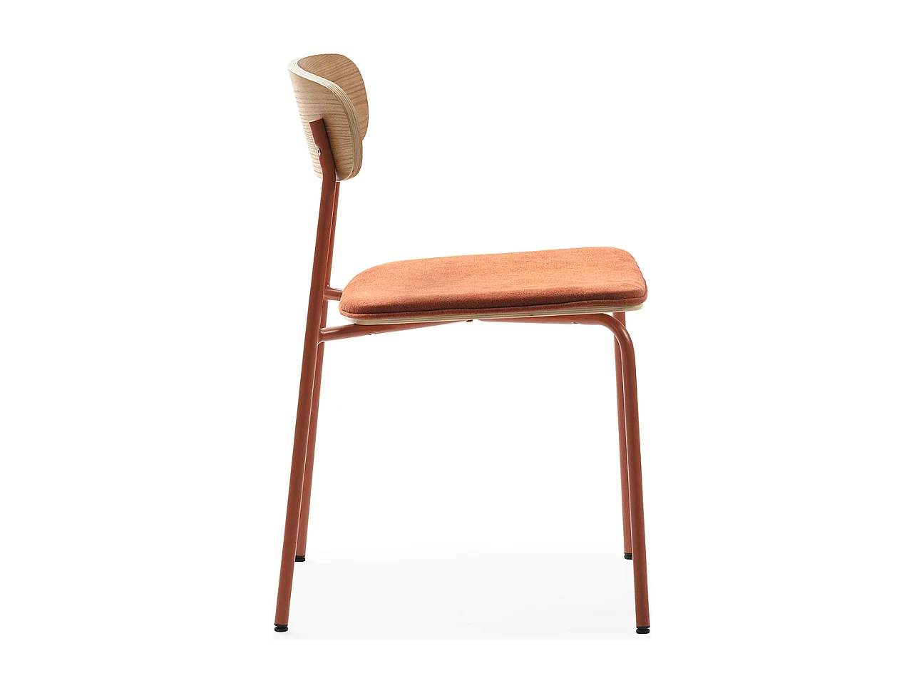 Lot de 2 chaises en tissu avec pieds en métal L46 cm - ADRIANA