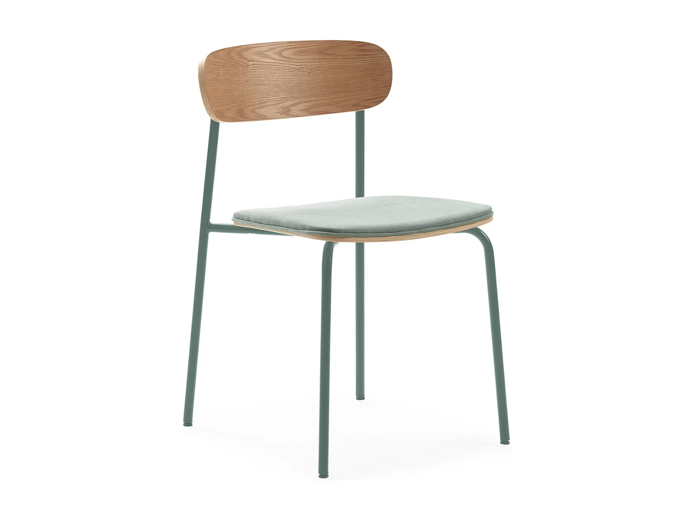 Lot de 2 chaises en tissu avec pieds en métal L46 cm - ADRIANA