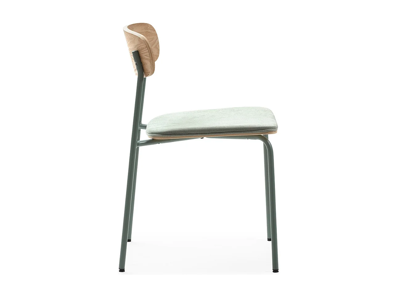 Lot de 2 chaises en tissu avec pieds en métal L46 cm - ADRIANA