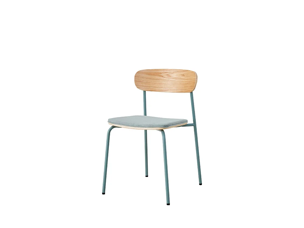 Lot de 2 chaises en tissu avec pieds en métal L46 cm - ADRIANA