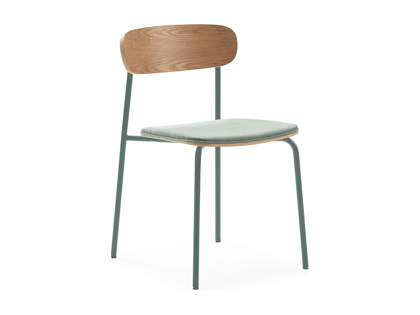 Set di 2 sedie in tessuto con gambe in metallo L46 cm - ADRIANA