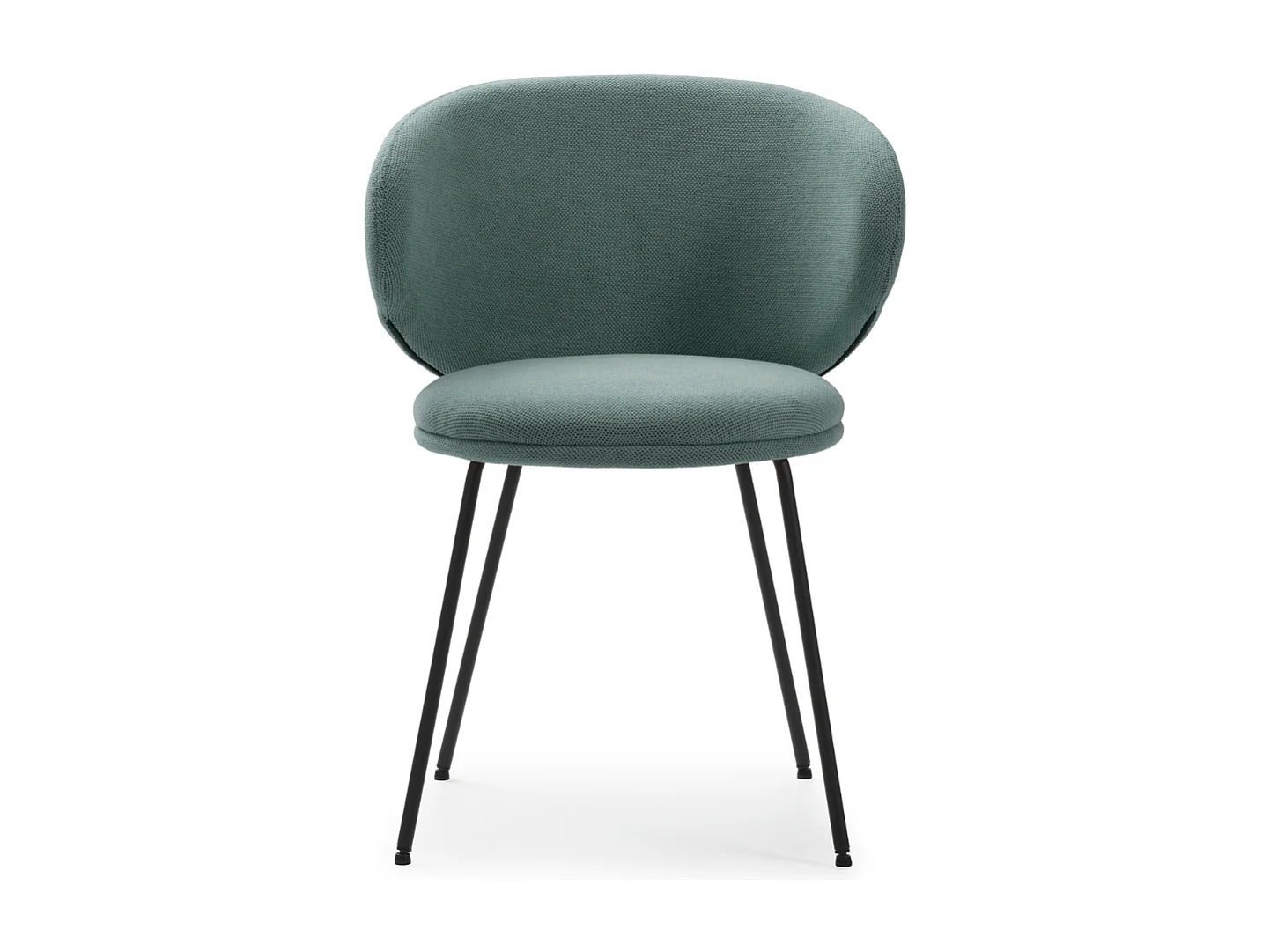 Set aus 2 Stühlen aus Stoff mit schwarzen Metallbeinen L60 cm - RUSH