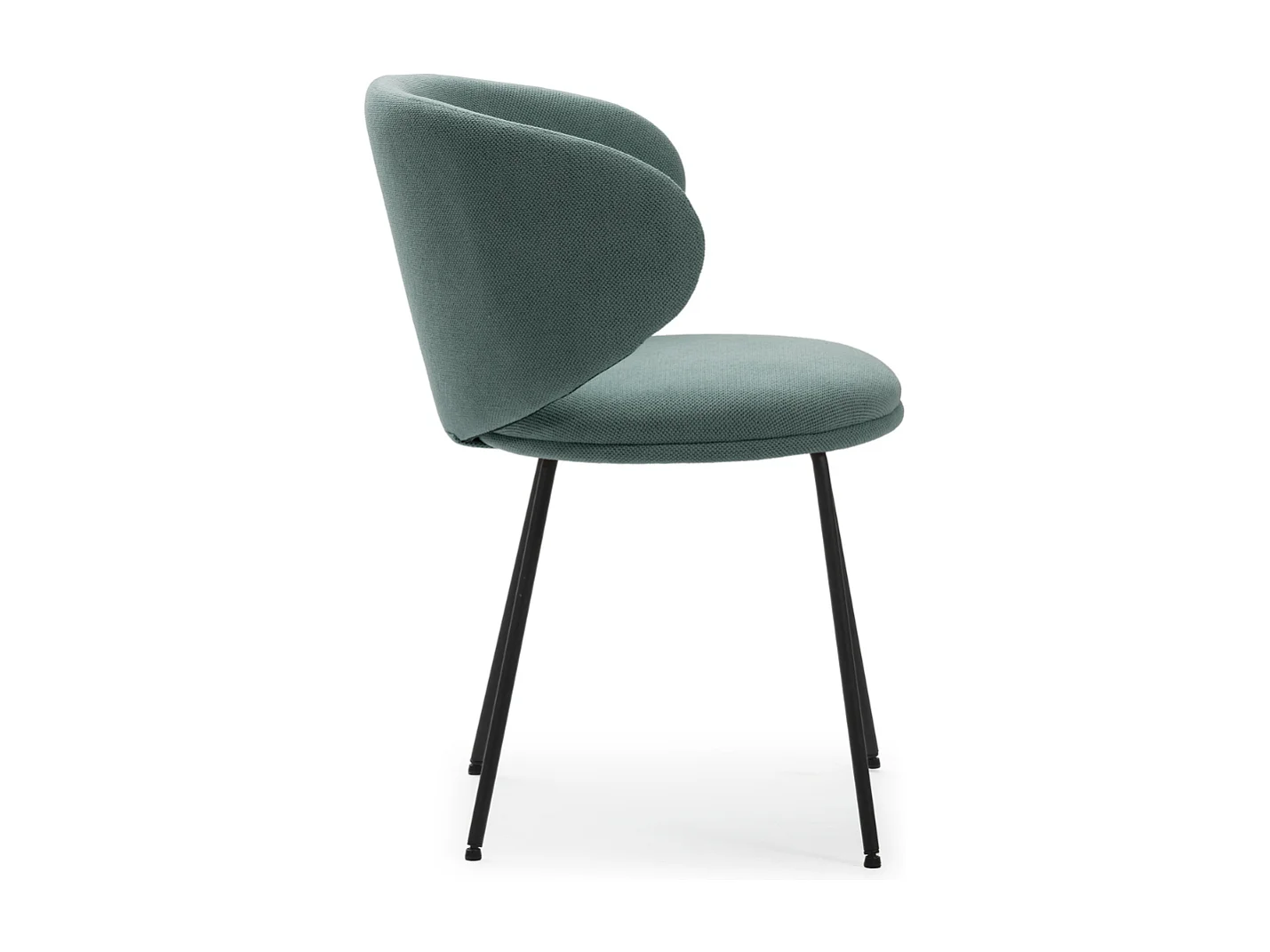 Set aus 2 Stühlen aus Stoff mit schwarzen Metallbeinen L60 cm - RUSH