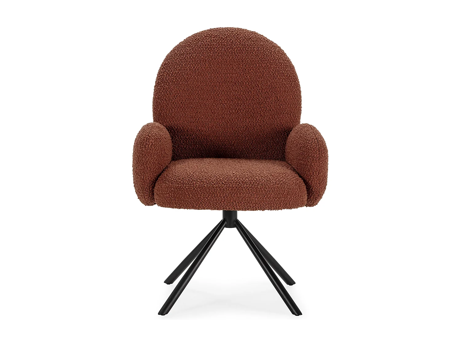 Douro - Chaise de bureau en tissu bouclette et métal - Rouille