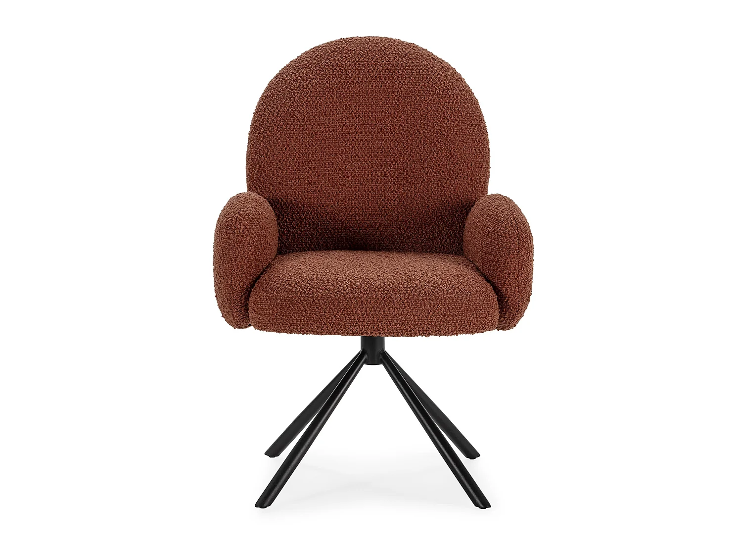 Douro - Chaise de bureau en tissu bouclette et métal - Rouille