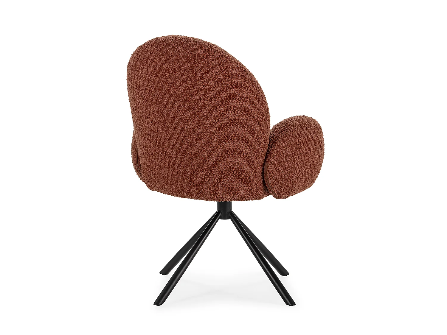 Douro - Chaise de bureau en tissu bouclette et métal - Rouille
