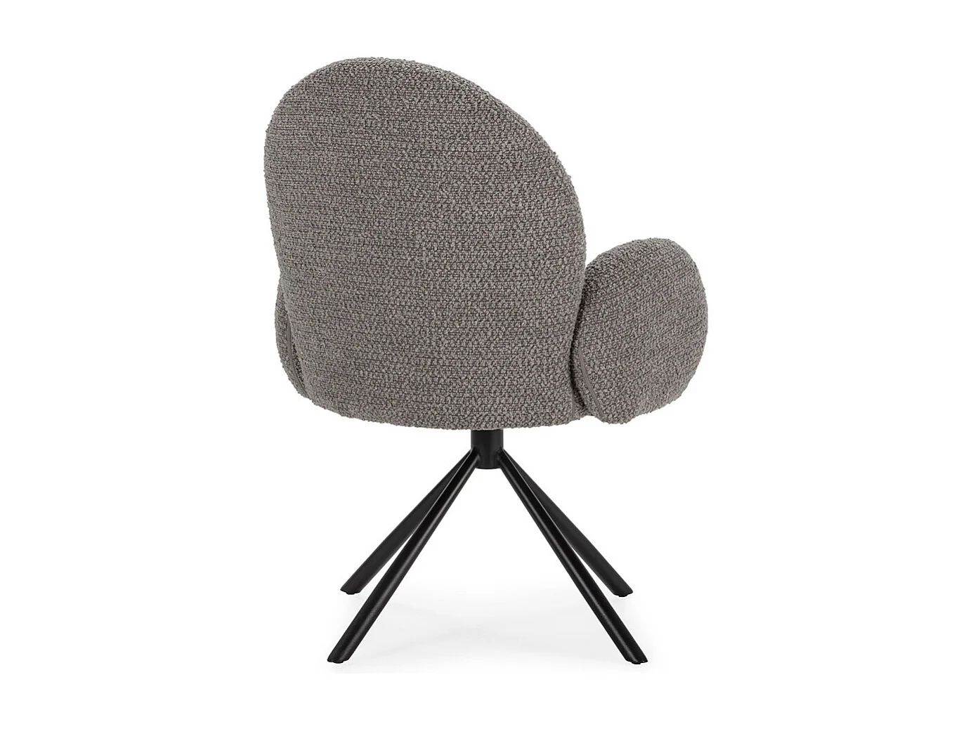 Douro - Chaise de bureau en tissu bouclette et métal - Gris