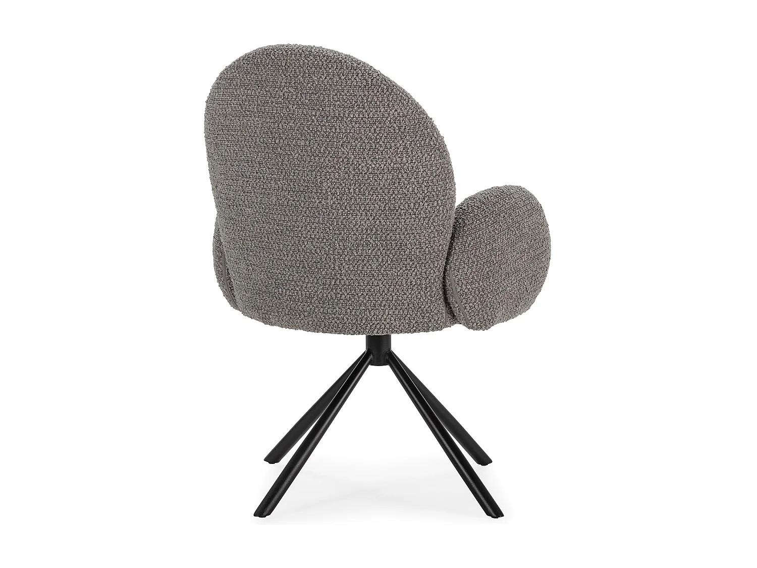 Douro - Chaise de bureau en tissu bouclette et métal - Gris
