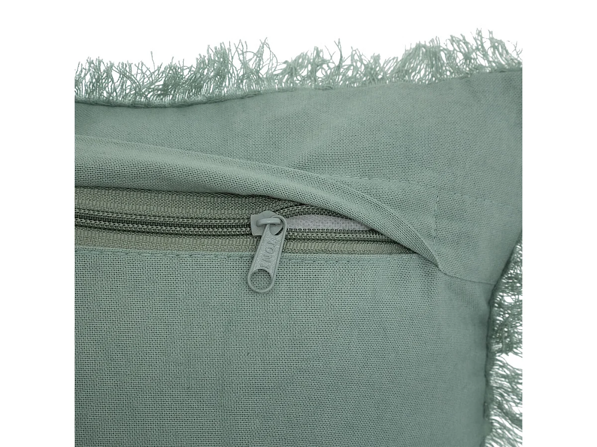 Lot de 2 coussins en coton coloris vert céladon - L. 50 x P. 10 x H. 30 cm