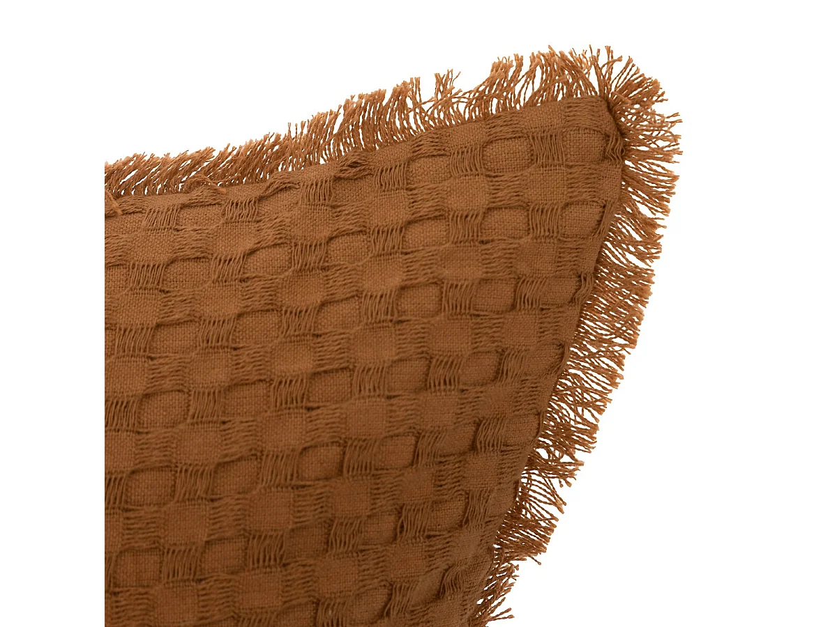 Lot de 2 coussins en coton coloris terracotta - L. 50 x P. 10 x H. 30 cm