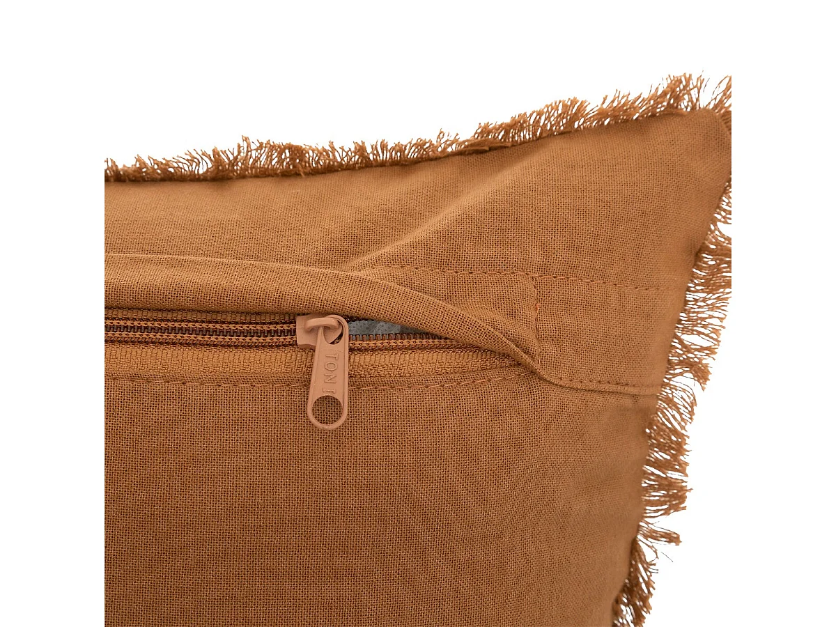 Lot de 2 coussins en coton coloris terracotta - L. 50 x P. 10 x H. 30 cm