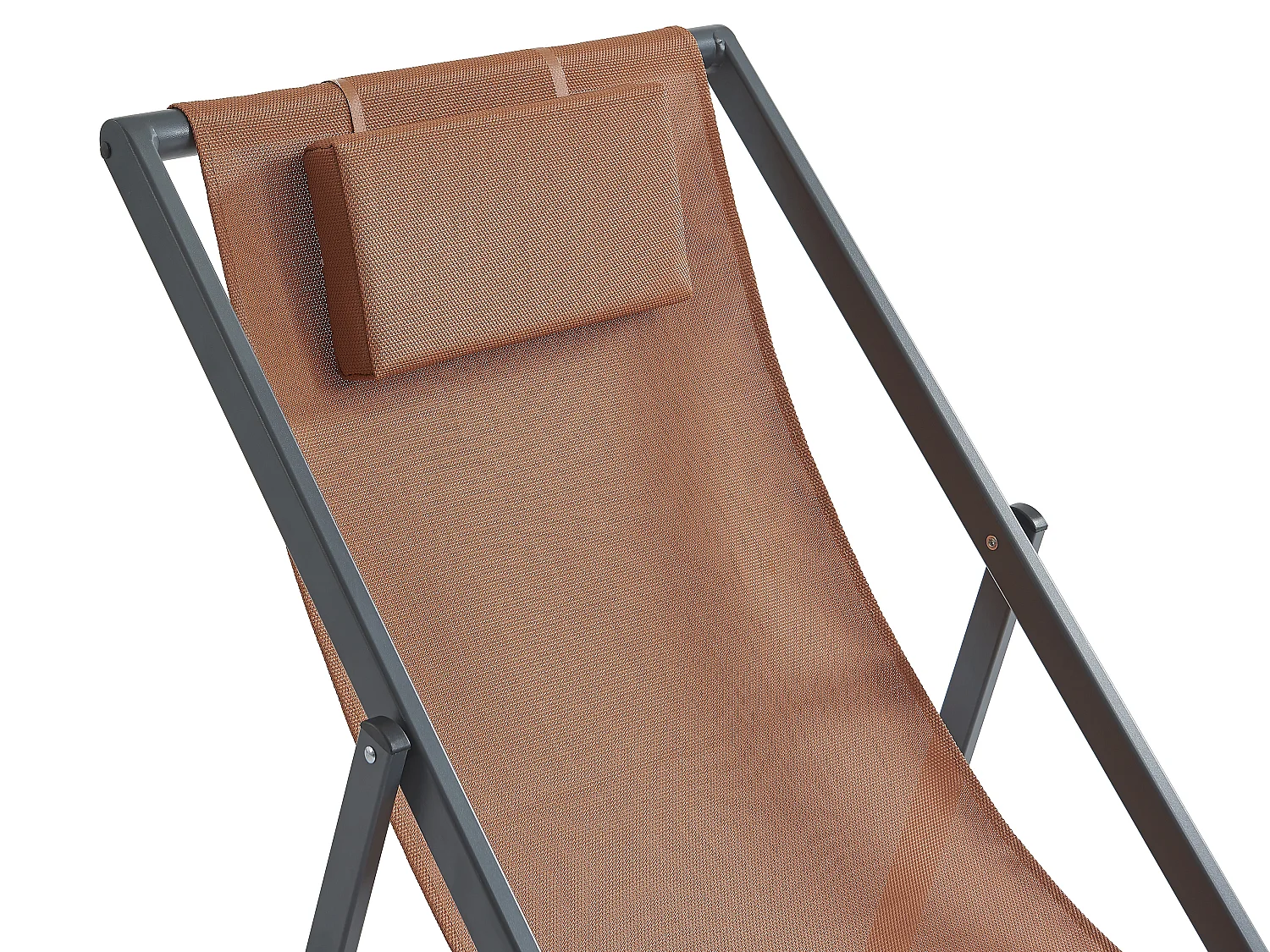 Lot de 2 transats chiliennes en aluminium - Terracotta - ANILIO de MYLIA