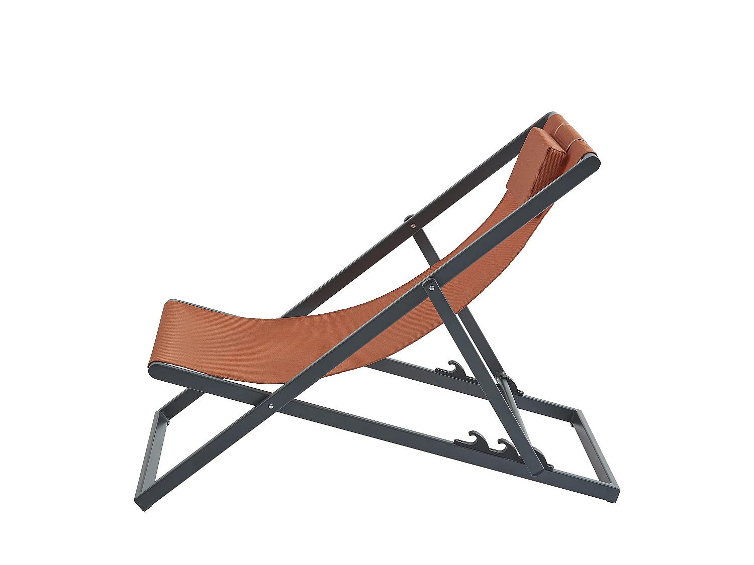 Lot de 2 transats chiliennes en aluminium - Terracotta - ANILIO de MYLIA