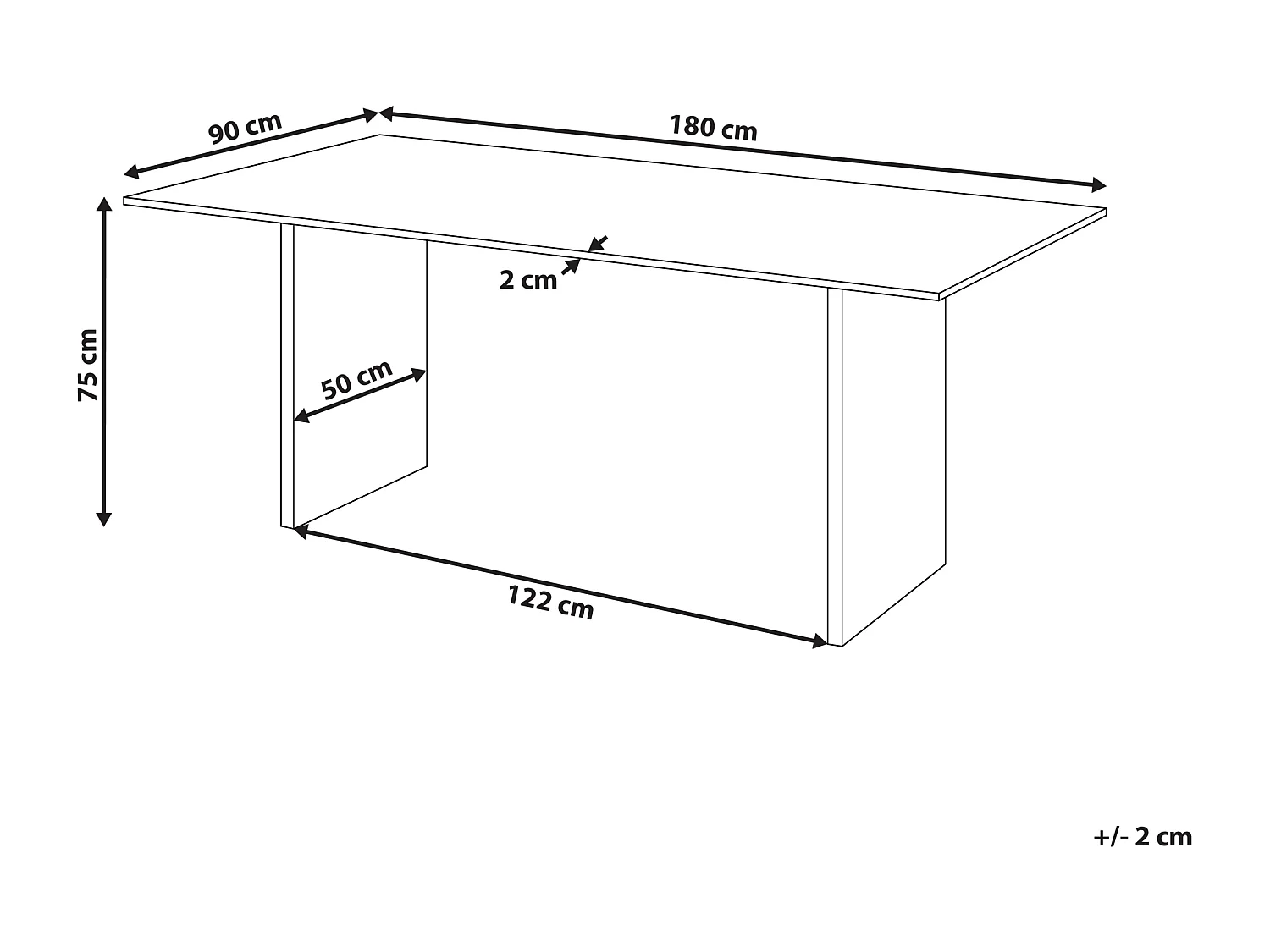 Mesa de comedor MOORA Fresno natural 180 cm 90 cm
