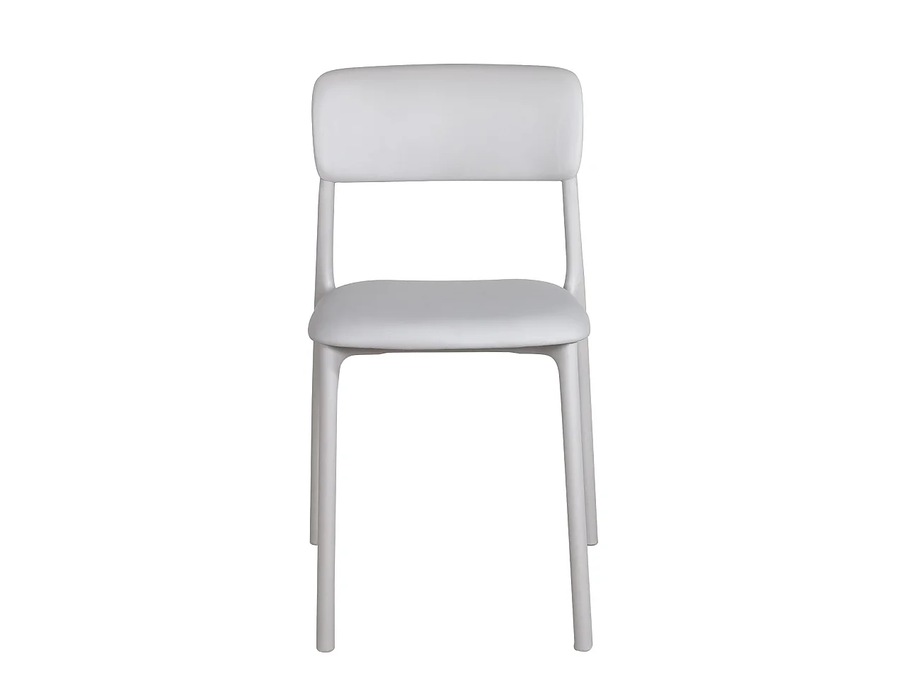 Lote de 2 sillas contemporáneas para cocina, dormitorio, comedor con cojín de cuero sintético acolchado RIM (gris)