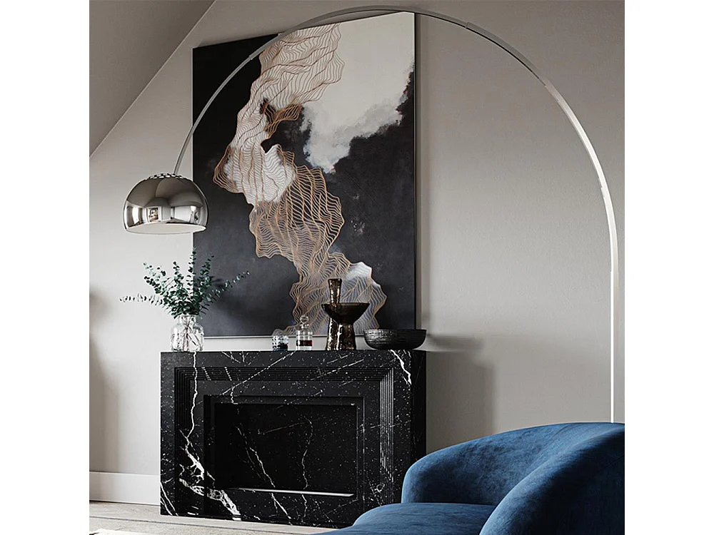 Lampadaire avec Base en Marbre - Lampe de Salon - Bouw Blanc