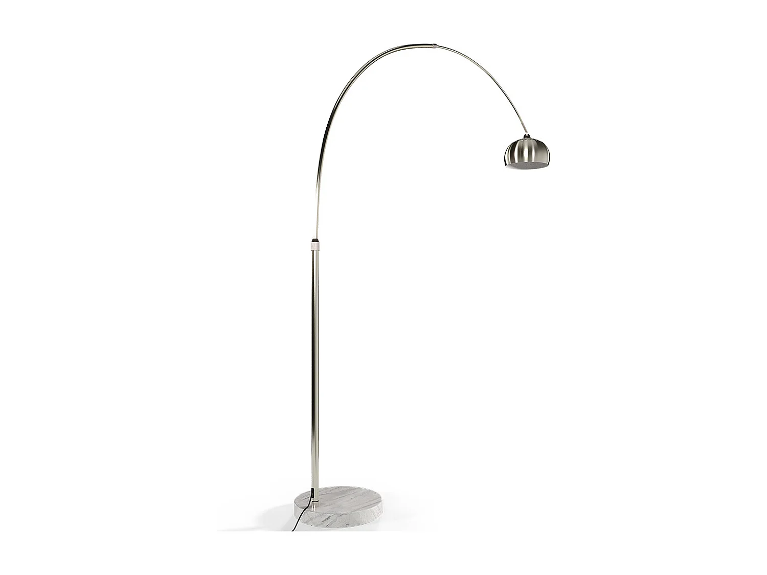 Lampadaire avec Base en Marbre - Lampe de Salon - Bouw Blanc