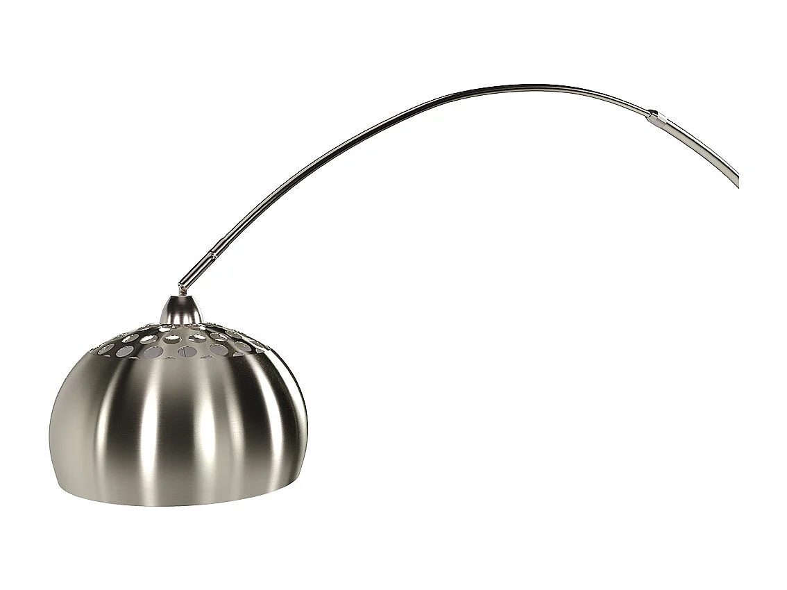 Lampada da terra in metallo ad arco con base rotonda in marmo – Arko