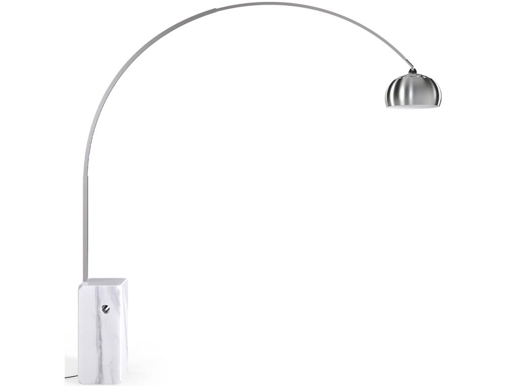 Lampada da Terra con Base in Marmo - Lampada da Salotto - Bow