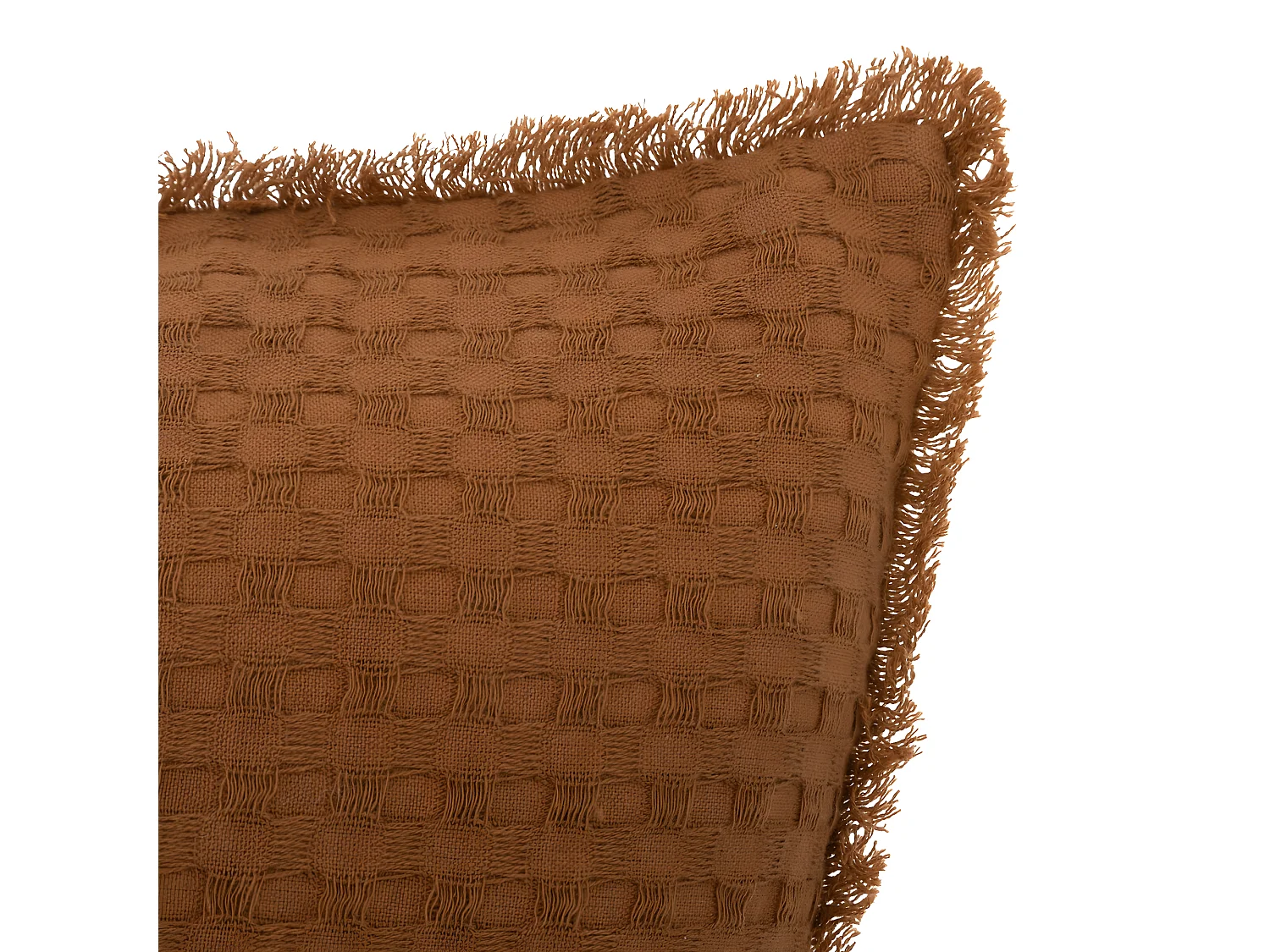 Lot de 2 coussins en coton coloris Terracotta - L. 45  x P. 10 x H. 45  cm