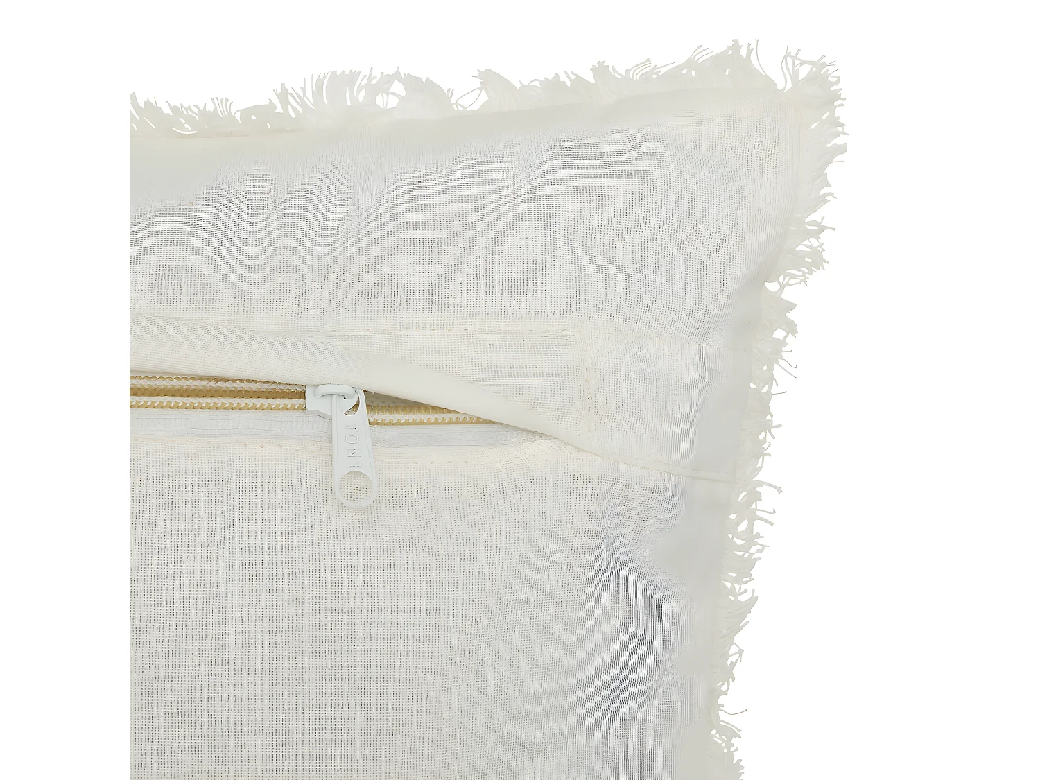 Lot de 2 coussins en coton coloris Blanc  - Longueur 45  x Profondeur 10  x Hauteur 45  cm