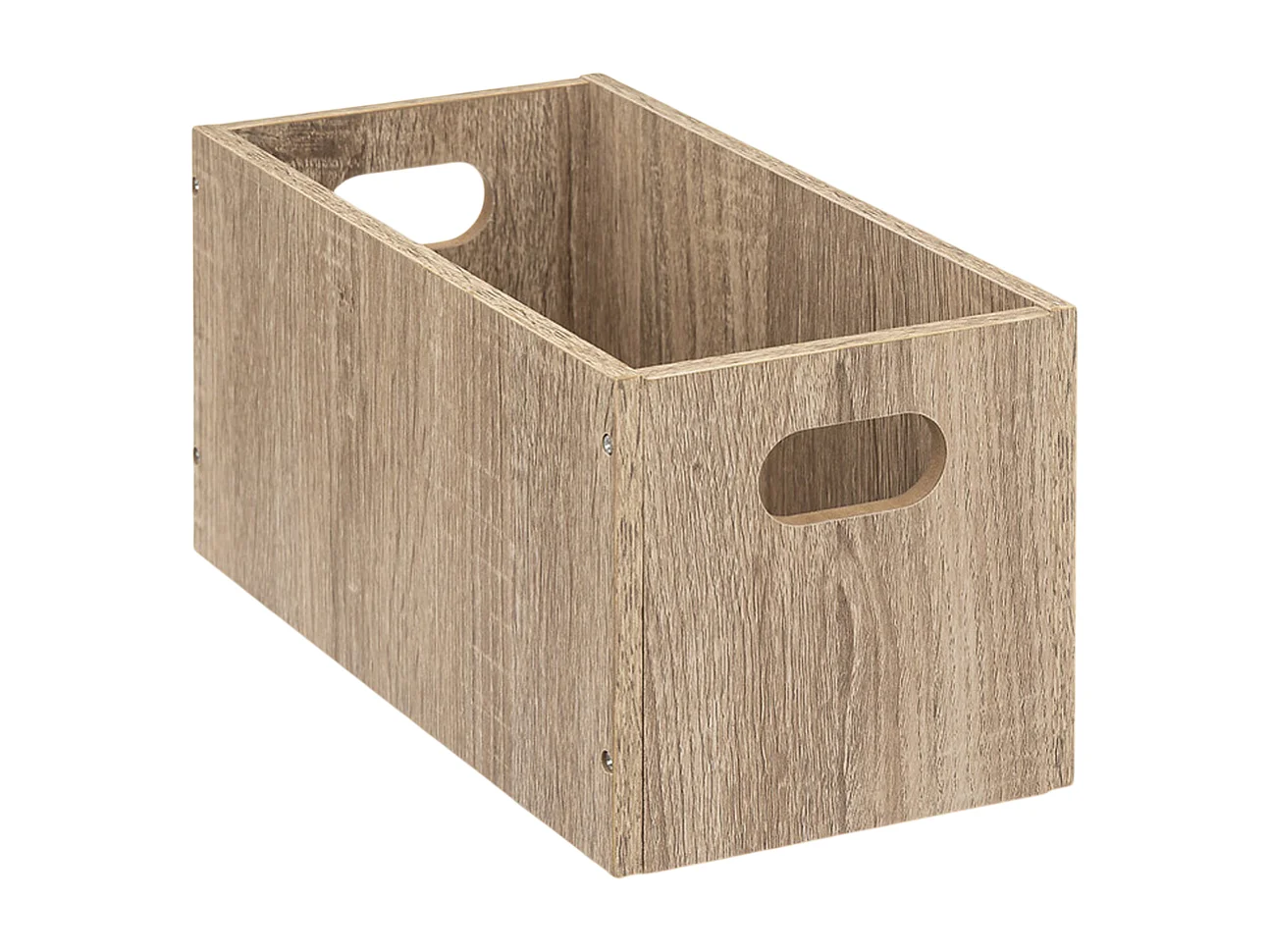 Lot de 6 boites de rangement, paniers de rangement en bois coloris naturel
