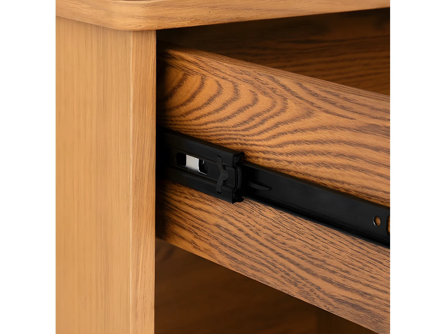 Table de chevet, table de nuit avec 1 tiroir en bois coloris Marron