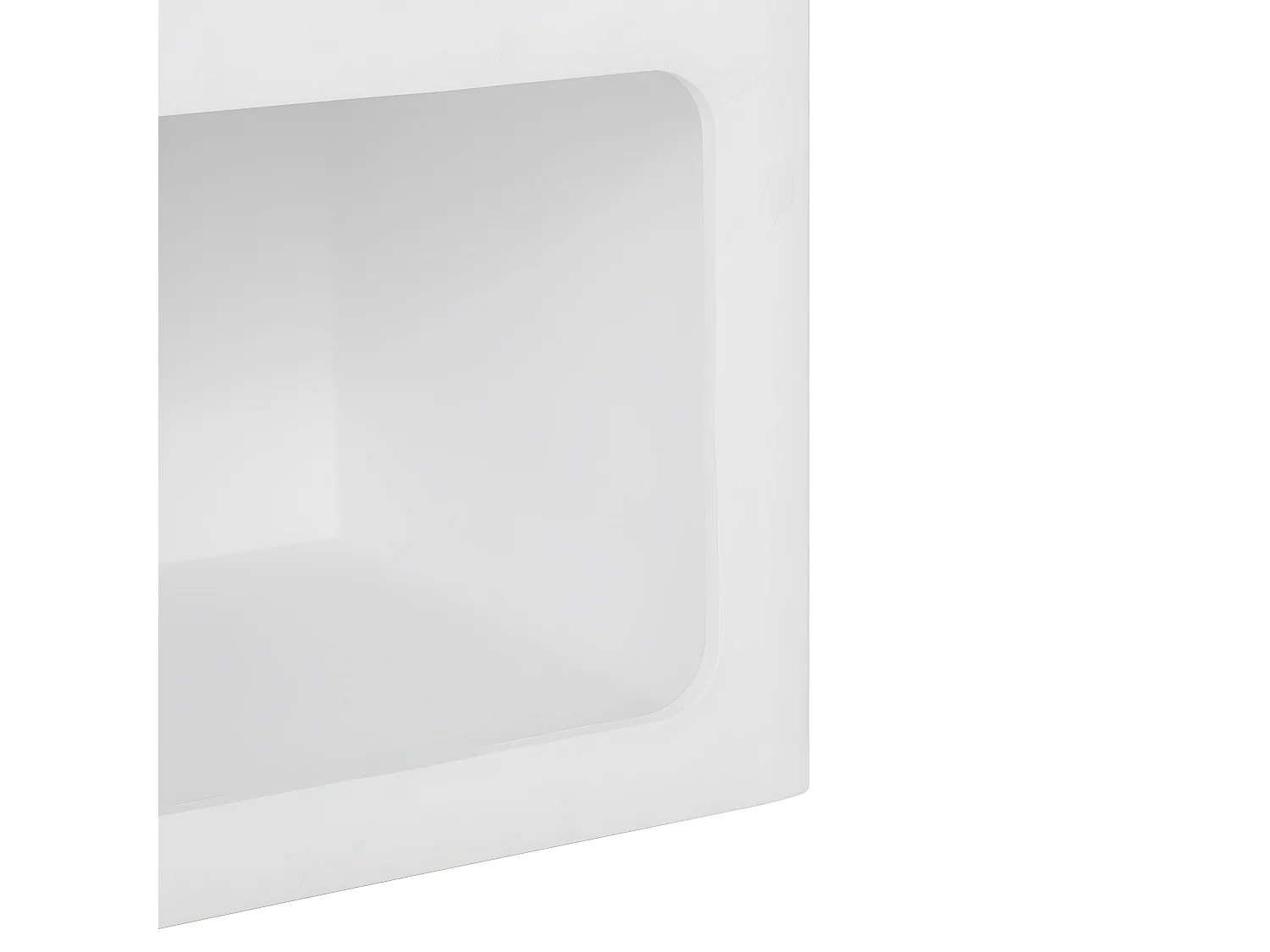 Table de chevet, table de nuit avec  2 niches en bois coloris blanc