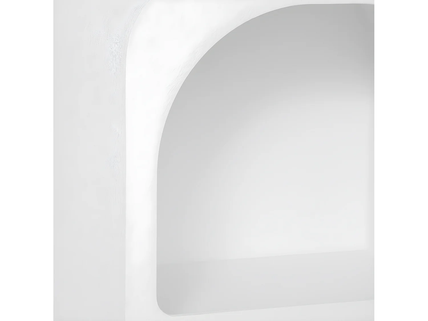 Table de chevet, table de nuit avec  2 niches en bois coloris blanc