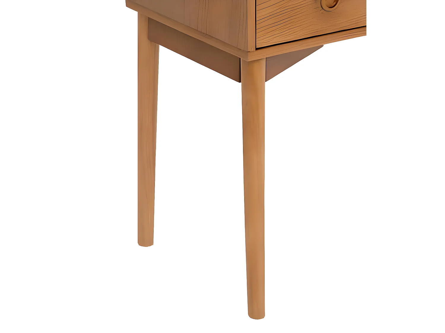 Coiffeuse, table de maquillage avec 2 tiroirs coloris Marron