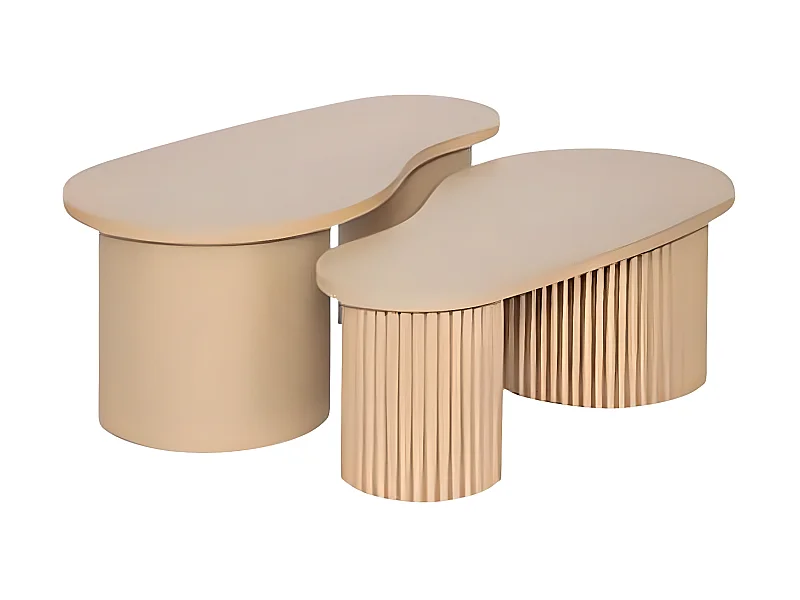 Lot de 2 tables basses gigognes en bois