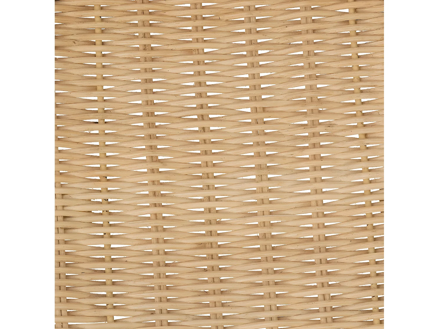 Lot de 2 chaises de bar en bois de rotin coloris Beige et pieds en métal coloris noir