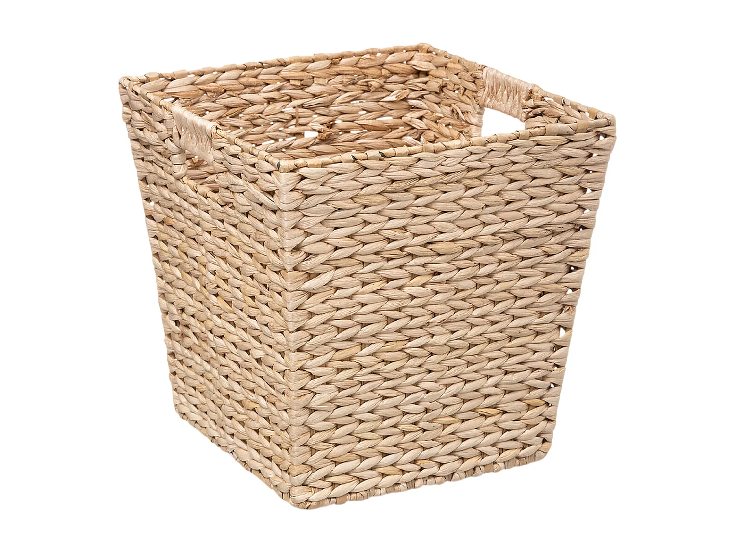 Lot de 2 boites de rangement, paniers de rangement en bois coloris naturel