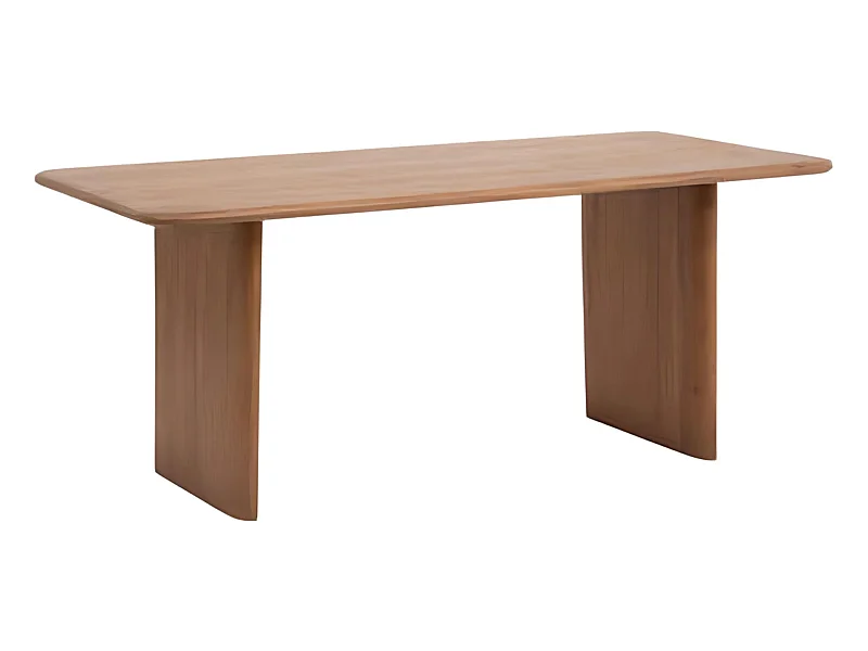 Table à manger, table de repas rectangulaire en bois coloris marron