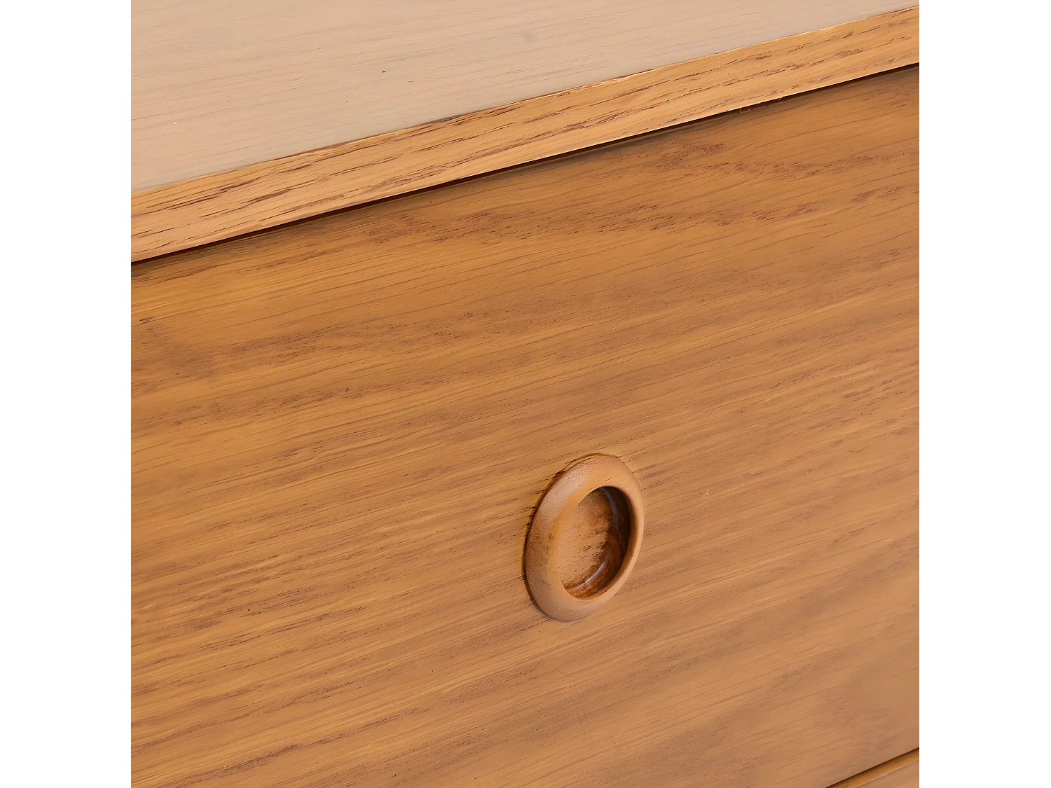 Chiffonnier,  meuble de rangement  avec 4 tiroirs en bois coloris Marron