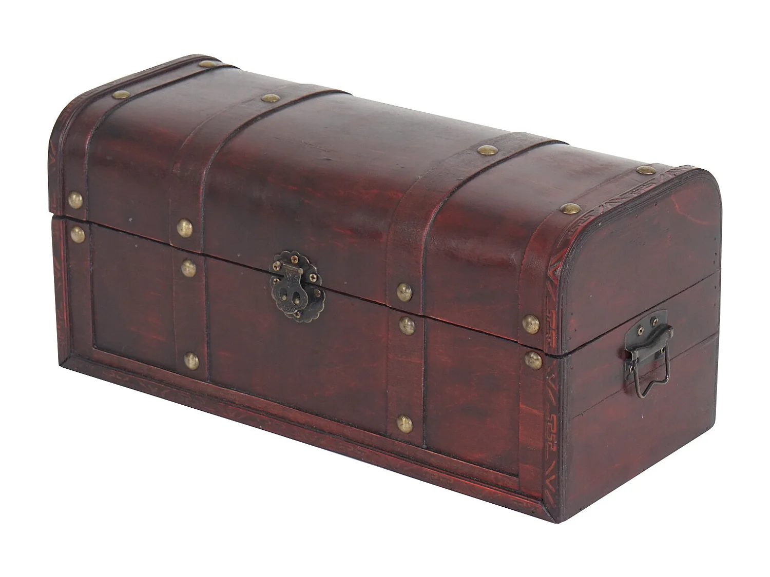 Drewniana skrzynia Antibes,  okrągła