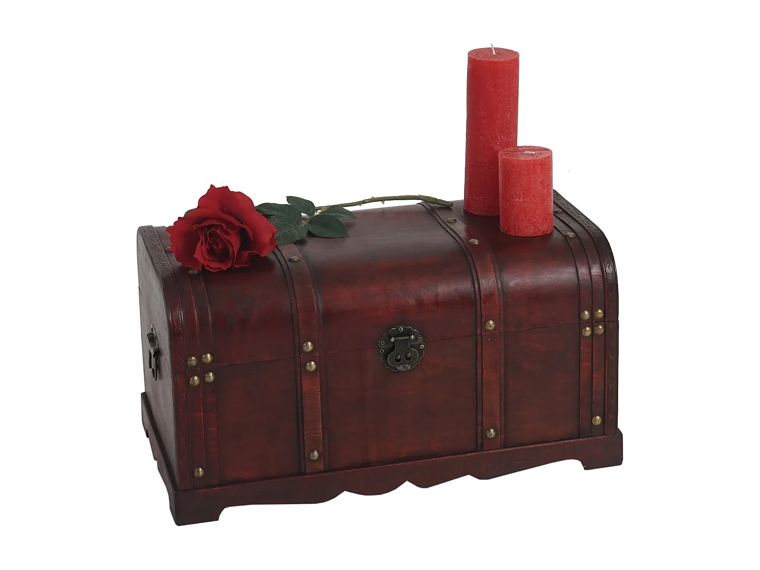 Drewniana skrzynia Antibes,  okrągła