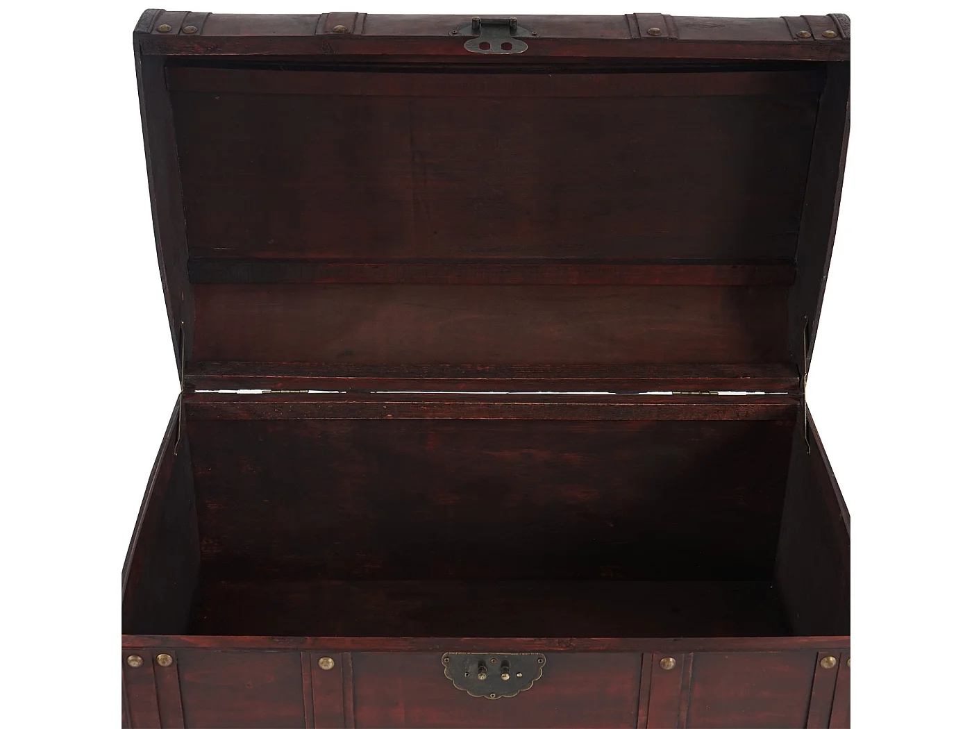 Drewniana skrzynia Antibes,  okrągła