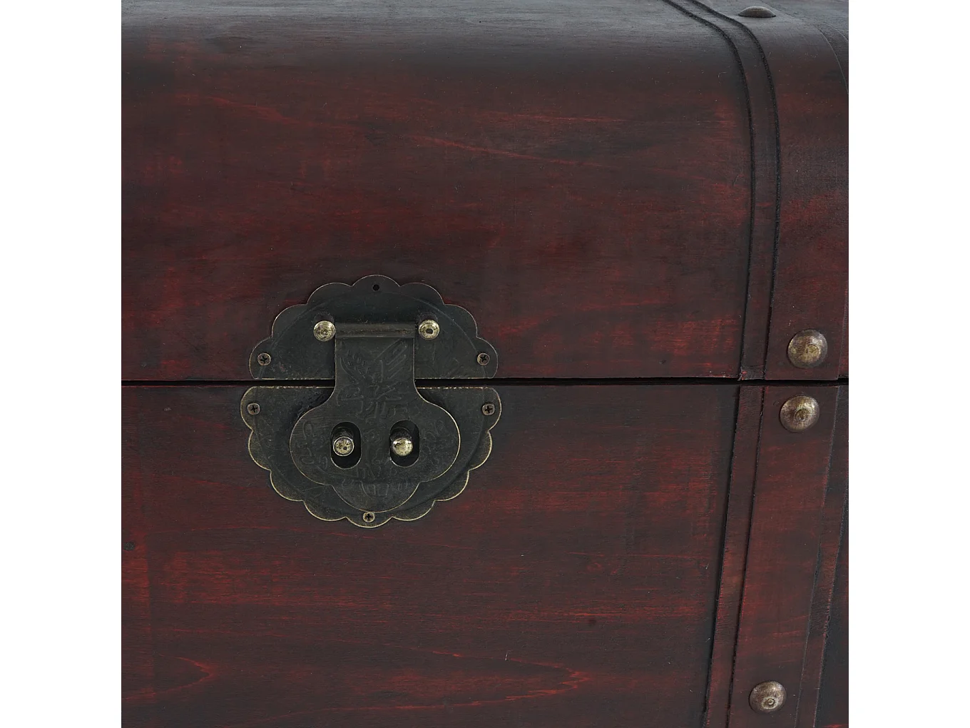 Drewniana skrzynia Antibes,  okrągła