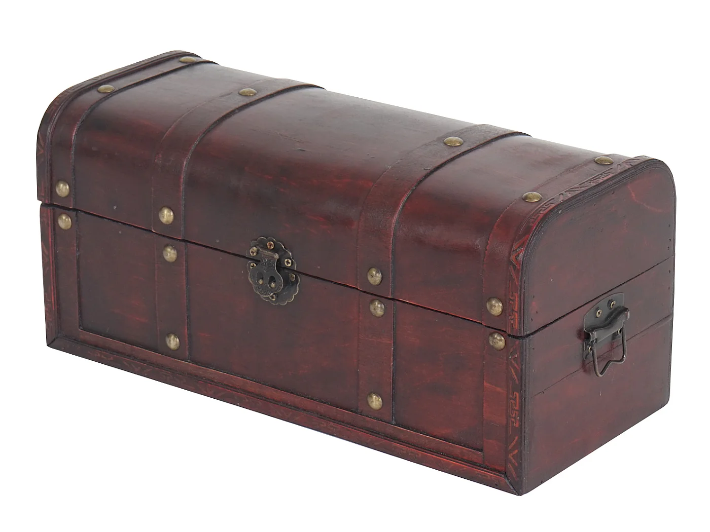 Drewniana skrzynia Antibes,  okrągła