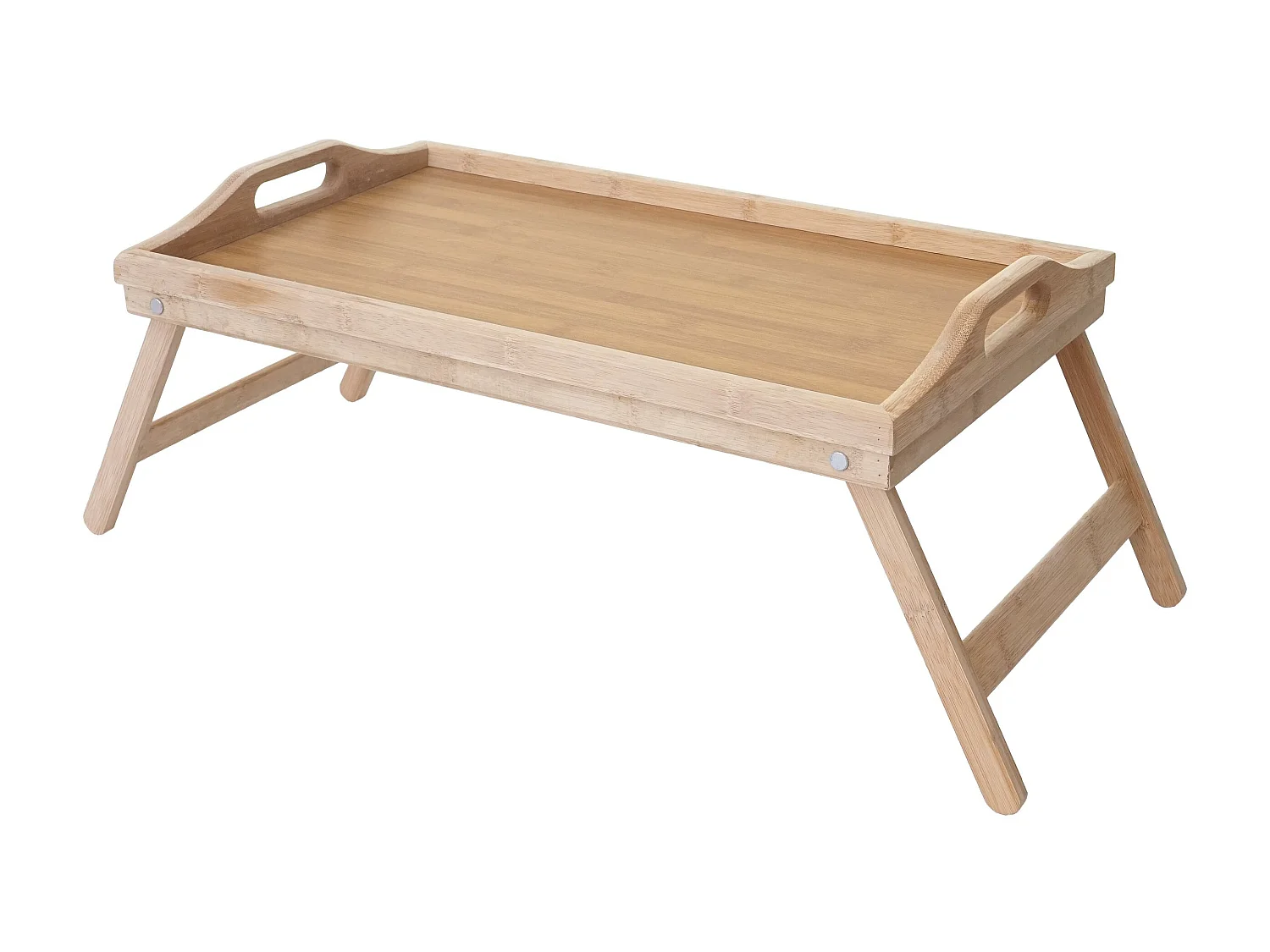 Vassoio colazione MCW-B88 legno di bambù 30x64x21cm