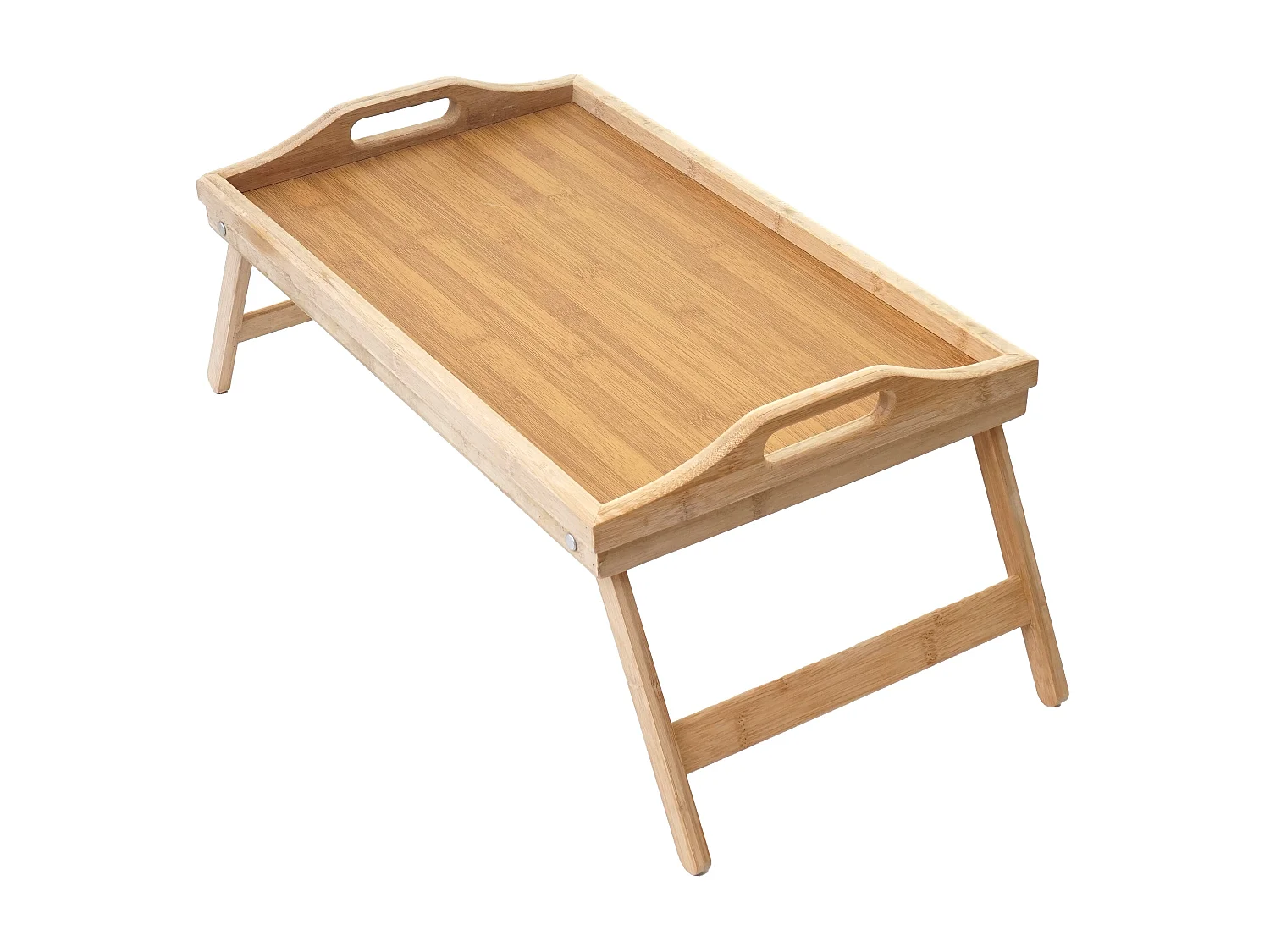 Vassoio colazione MCW-B88 legno di bambù 30x64x21cm