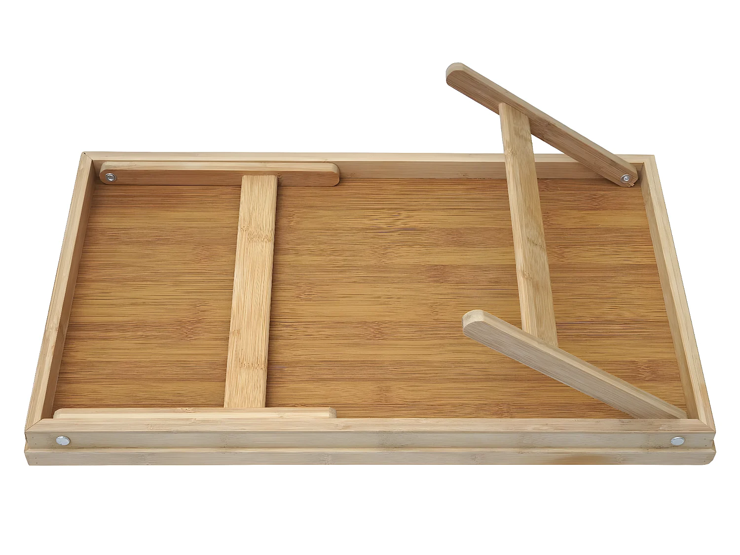 Vassoio colazione MCW-B88 legno di bambù 30x64x21cm