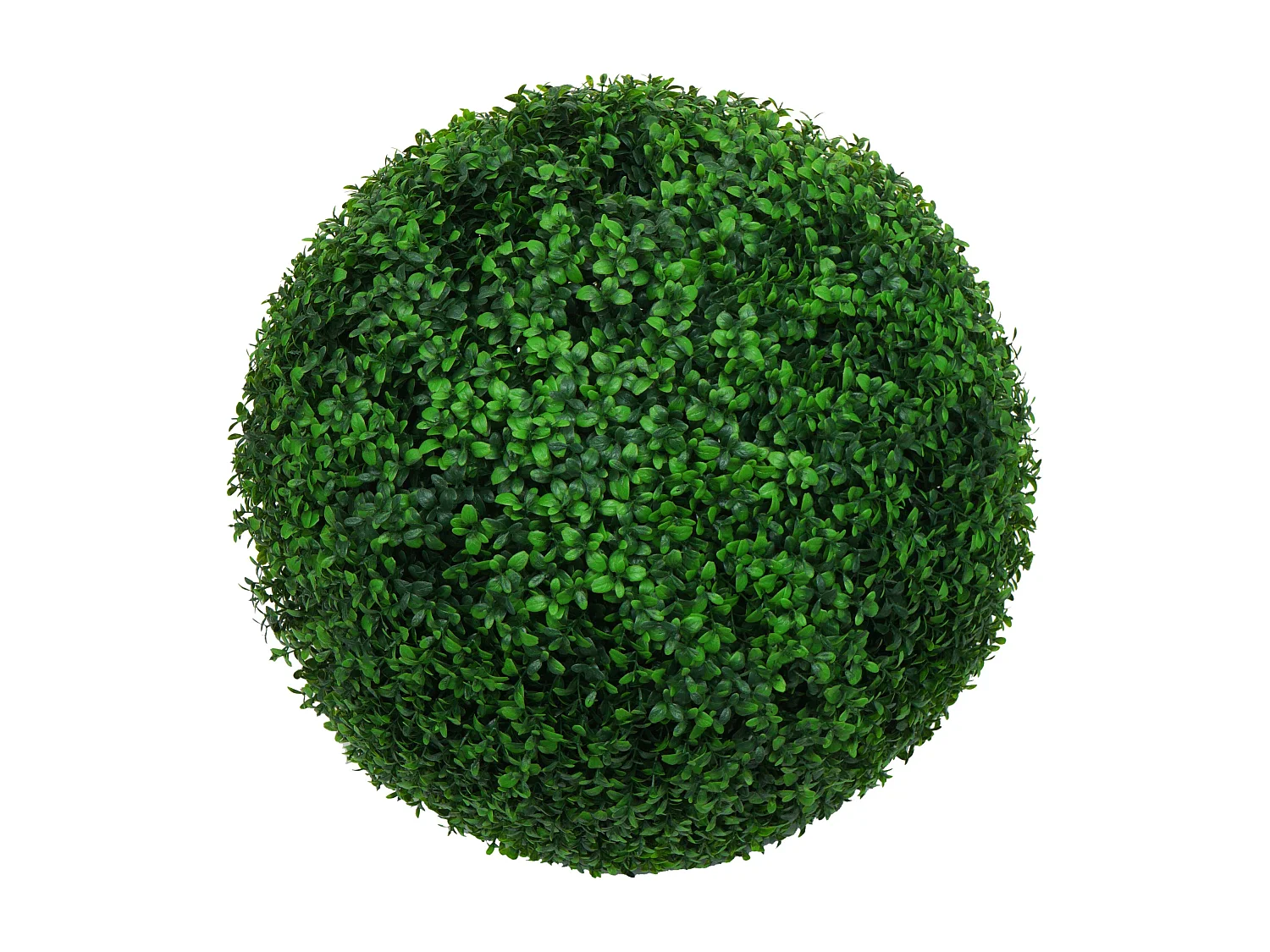Pianta finta artificiale a cespuglio rotondo arte topiaria MCW-L77 polietilene Ø 55cm ~ verde