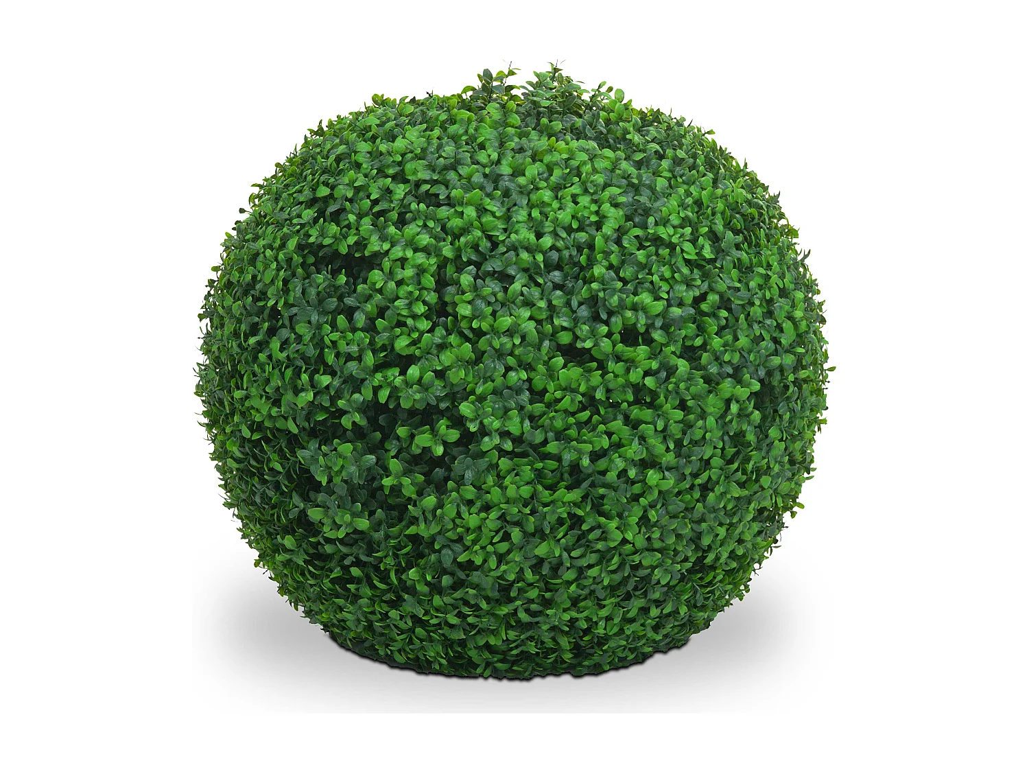 Pianta finta artificiale a cespuglio rotondo arte topiaria MCW-L77 polietilene Ø 55cm ~ verde