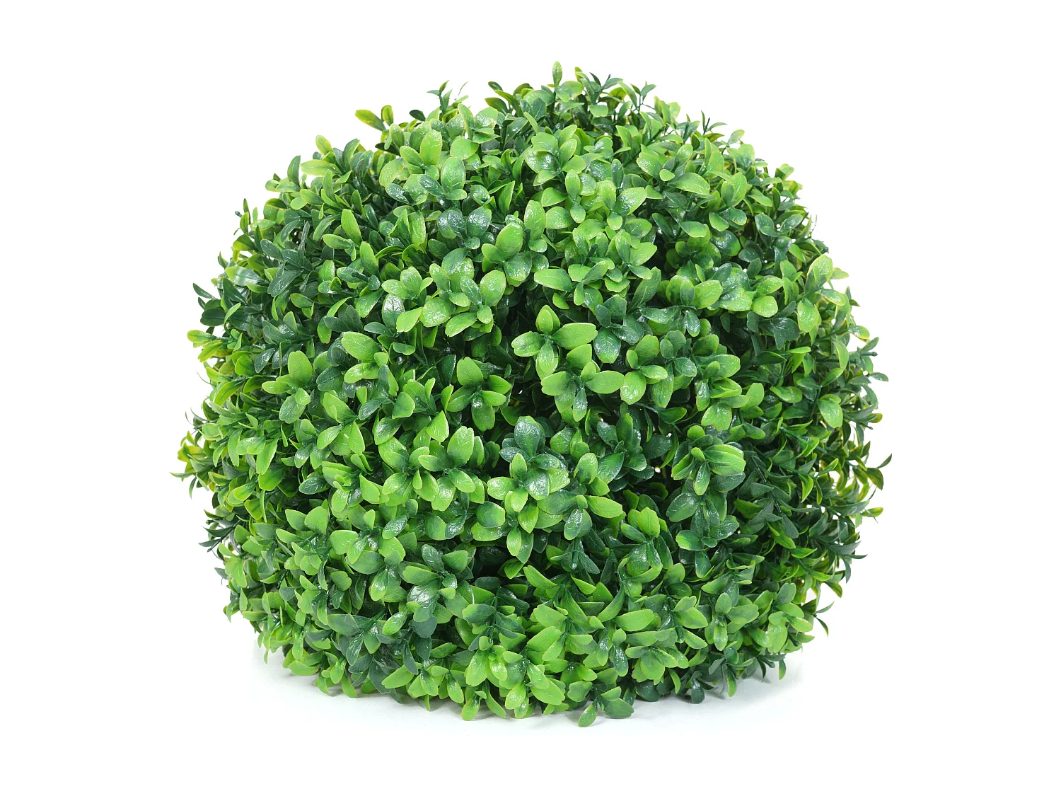 Pianta finta artificiale a cespuglio rotondo arte topiaria MCW-L77 polietilene Ø 35cm ~ verde