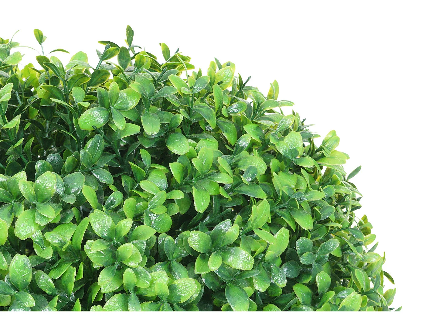 Pianta finta artificiale a cespuglio rotondo arte topiaria MCW-L77 polietilene Ø 35cm ~ verde